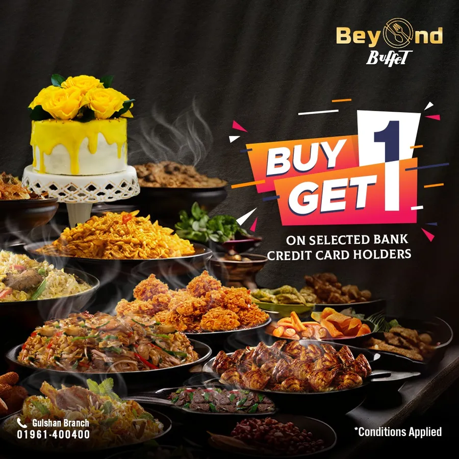 Buy one get one buffet on selected bank credit card holders at Beyond Buffet