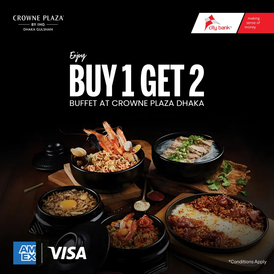 Buy 1 Get 2 Buffet offer City Bank