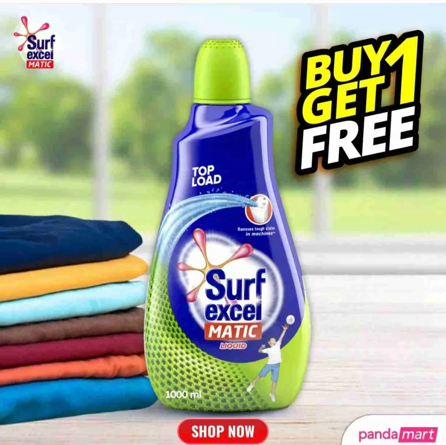 Buy 1tr surf Excel matric and get 1 free at Foodpanda mart