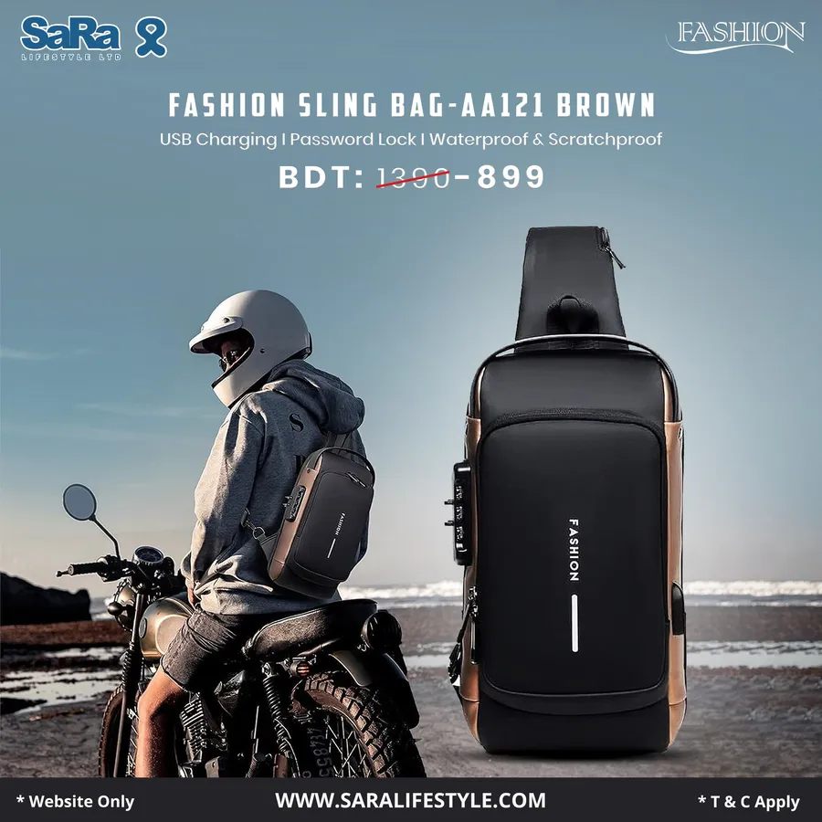 Get 35% Discount on Men's Sling Bag at SaRa Lifestyle Ltd.