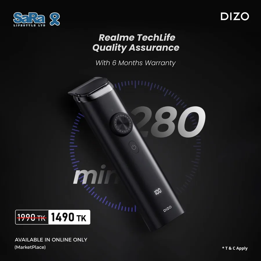 DIZO Trimmer Neo for Men With High Precision Trimming 500 TK Off at SaRa Lifestyle Ltd