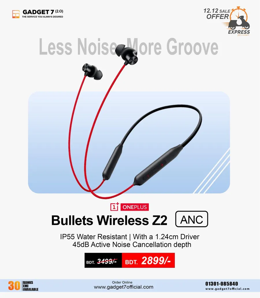 Oneplus Bullets Wireless Z2 ANC 600 TK discount at Gadget 7