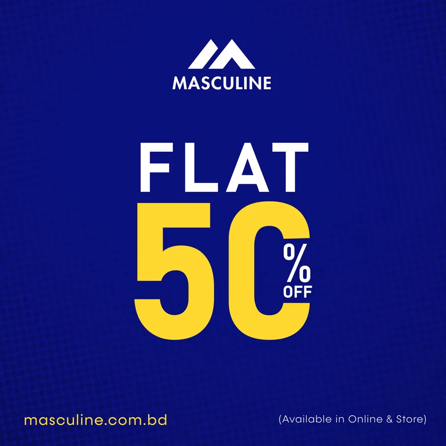 Flat 50% discount at Masculine