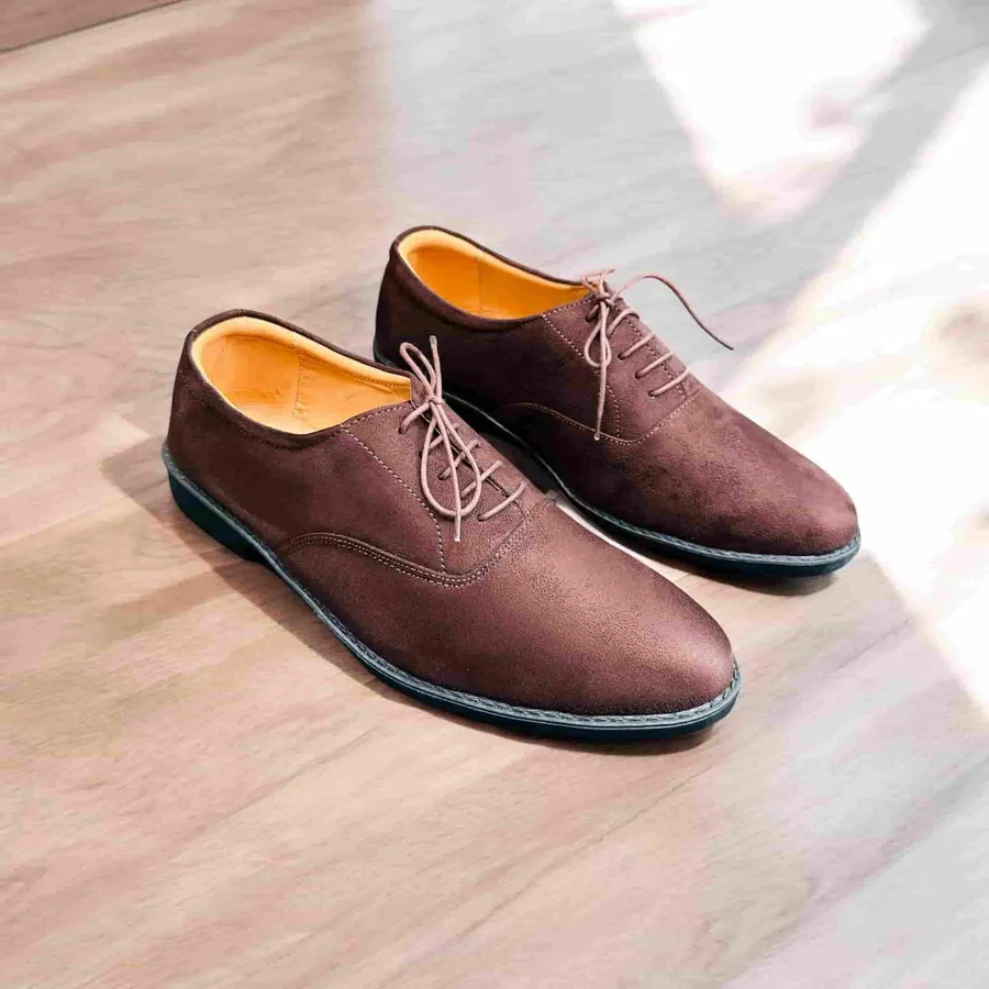 Black and Chocolate  Color Super Premium Derby 740 tk off at Unique Footwear