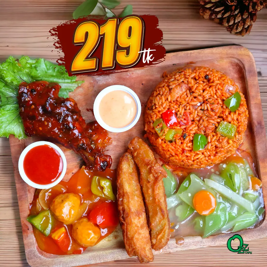 Budget friendly 219 taka platter offer at Ozz Cafe