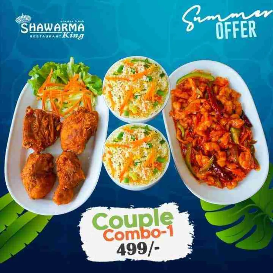 Summer combo offer plus free delivery at Shawarma king khilgao