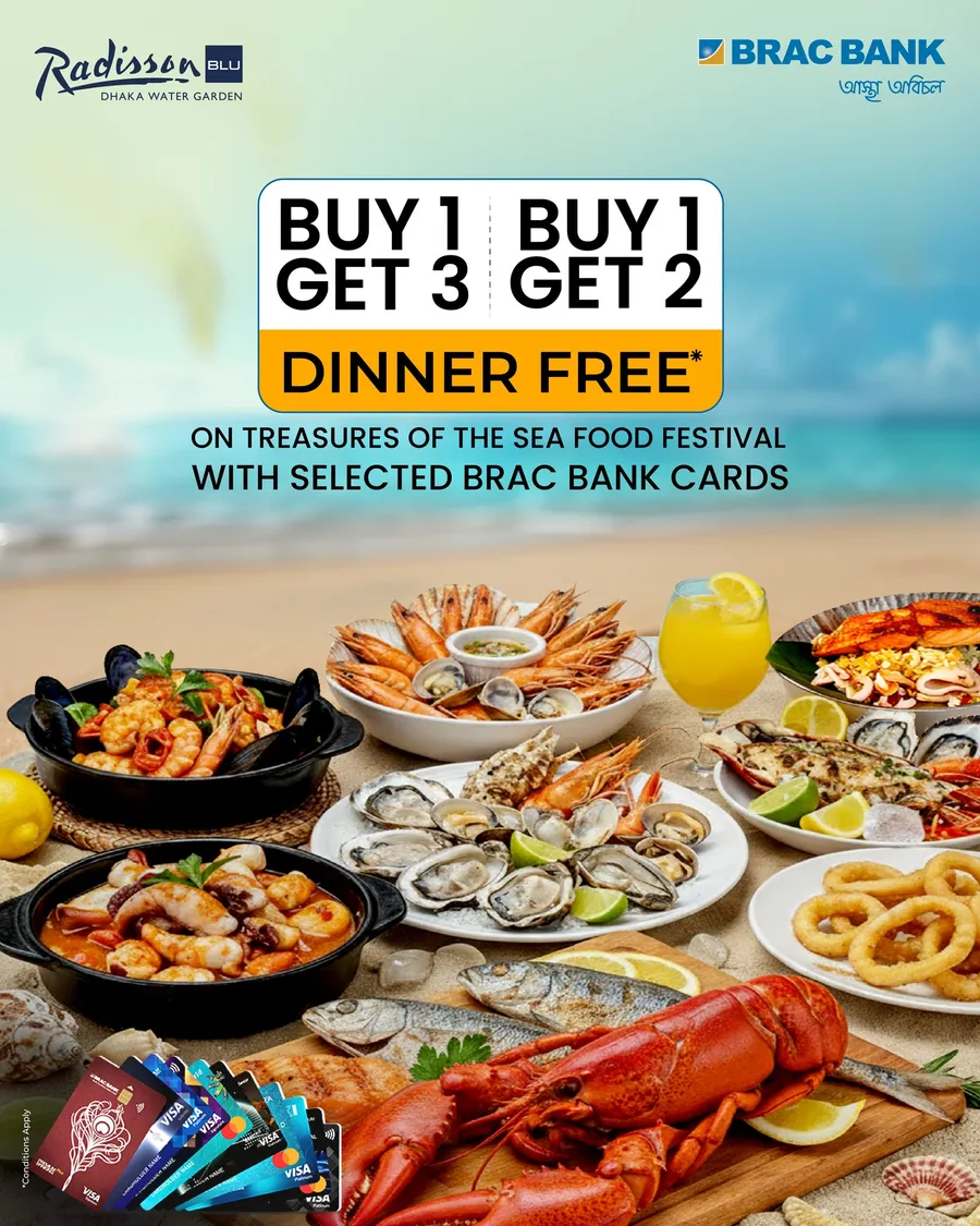 njoy Buy 1 Get 3 | Buy 1 Get 2 Dinner Free at the Treasures of the Sea food festival