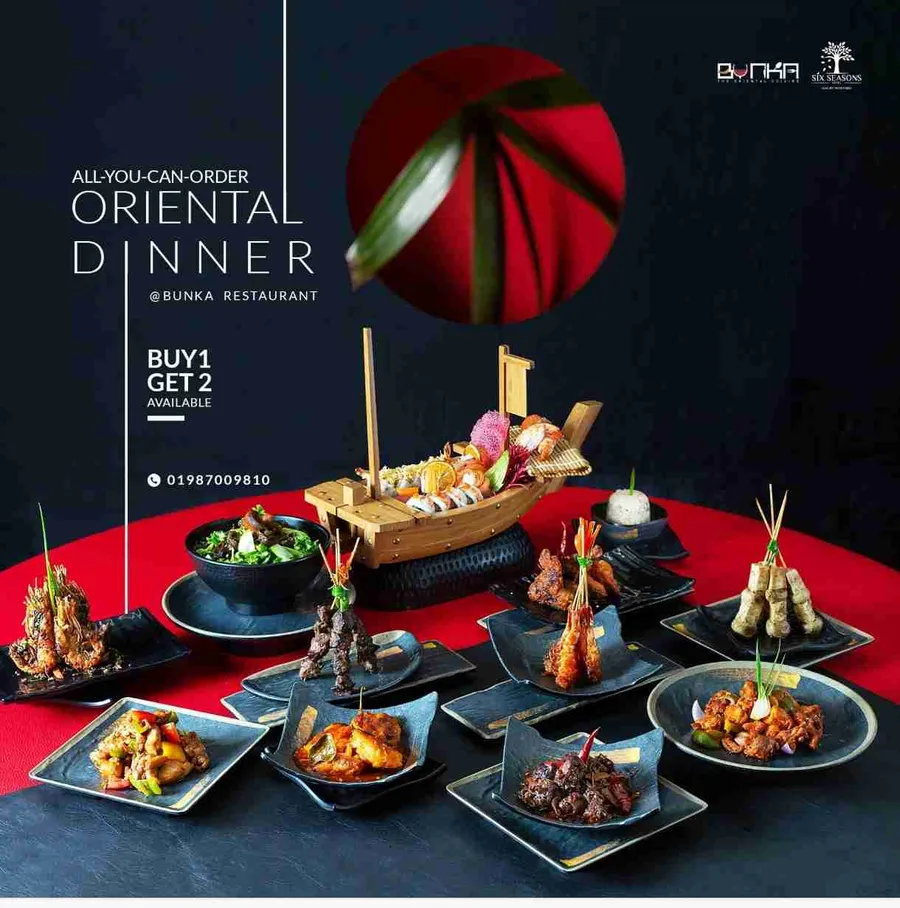 Buy one get two buffet offer at Bunka Six seasons hotel