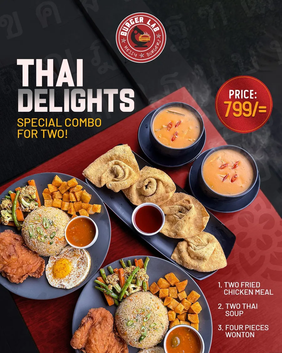 Thai Delights Special Combo For Two at Burger Lab