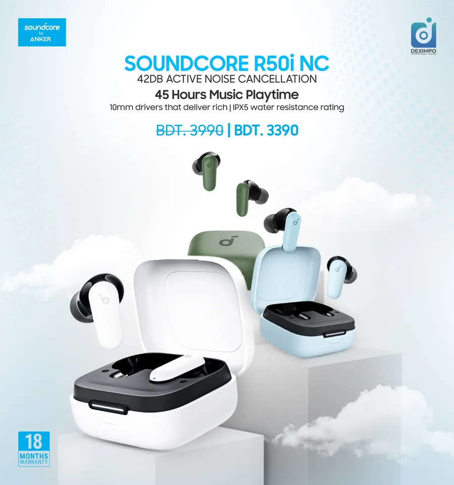 Soundcore R50i NC Earbuds 42dB ANC 15% discount at Anker Bangladesh