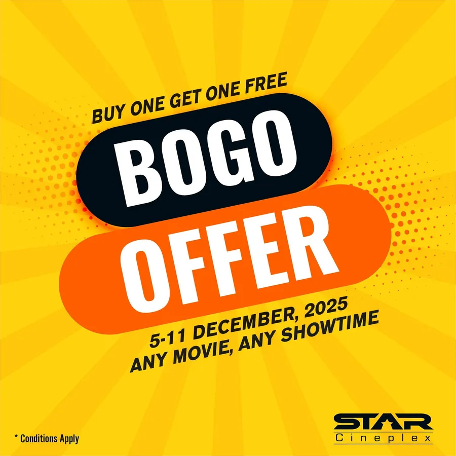 Buy one get free any movie any time STAR Cineplex