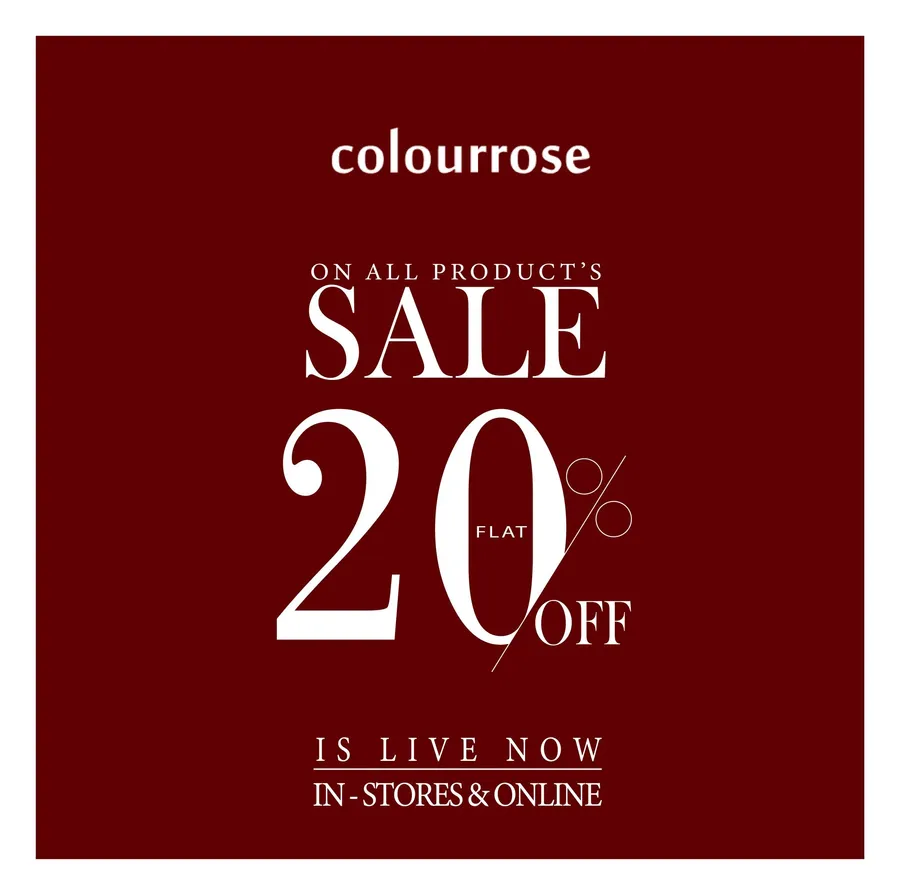 𝐅𝐋𝐀𝐓 2𝟎% 𝐒𝐀𝐋𝐄 𝐎𝐍 𝐀𝐋𝐋 𝐈𝐓𝐄𝐌𝐒 at Colourrose