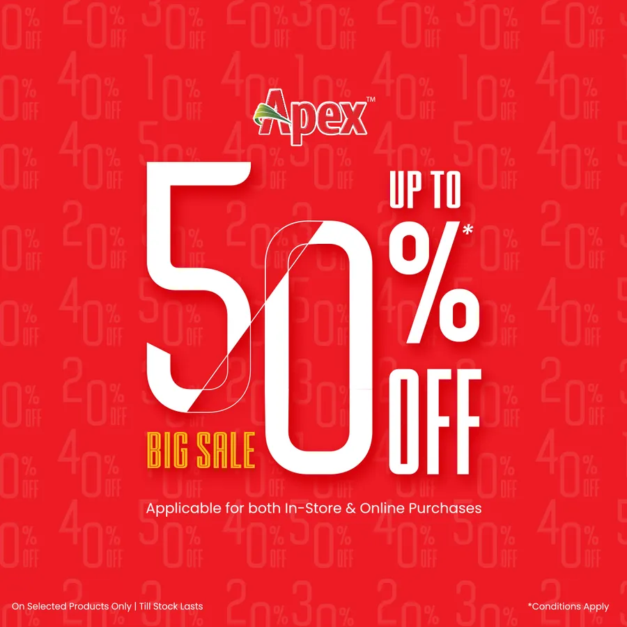 UP TO 50% OFF on selected products at Apex