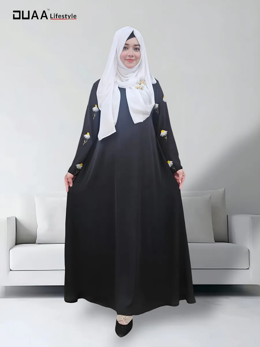 Get 10% discount on zerin embroidery abaya | borkha at DUAA