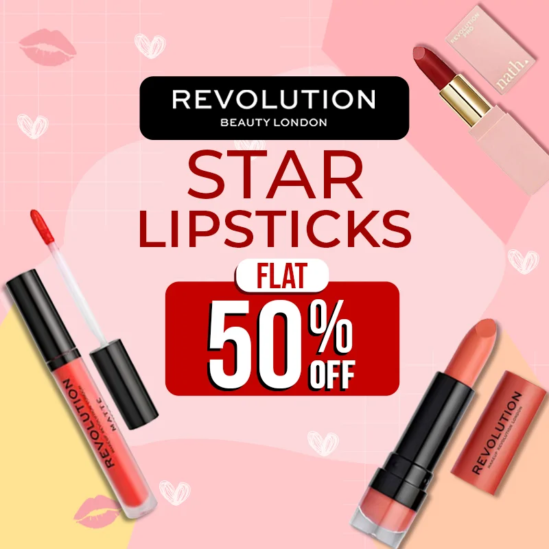 Flat 50% Discount On Makeup Revolution Lipsticks at The Mall