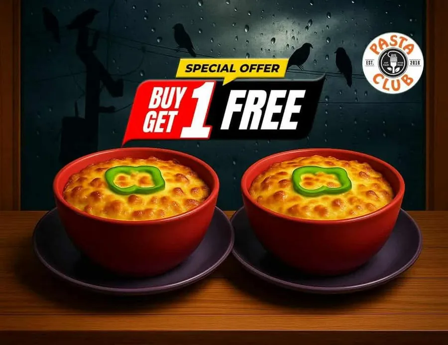 Buy one get one pasta offer at Pasta Club Shonir Akhra