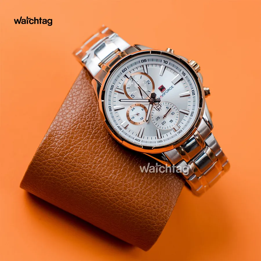NAVIFORCE 9089 Stainless Steel Chronograph Watch for Men 650 TK discount at Watch Tag
