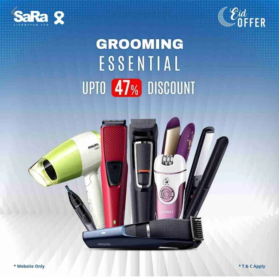 Enjoy up to 47% off on premium grooming essentials at sara