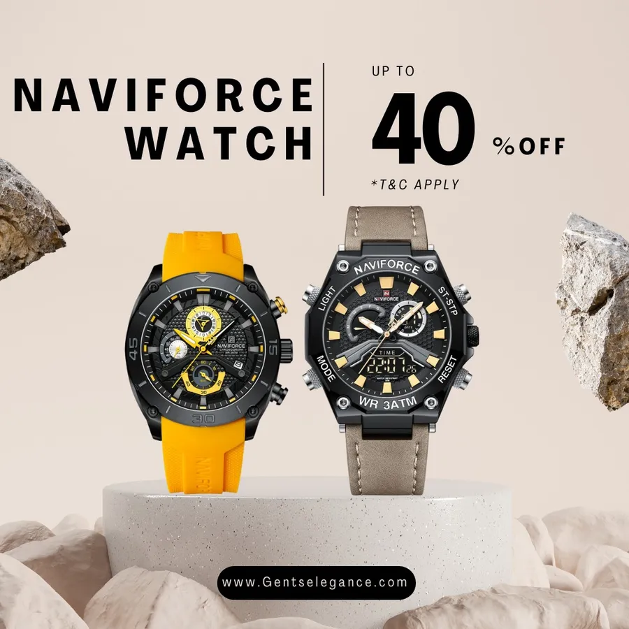 Naviforce watches upto 40% discount at Gents Elegance