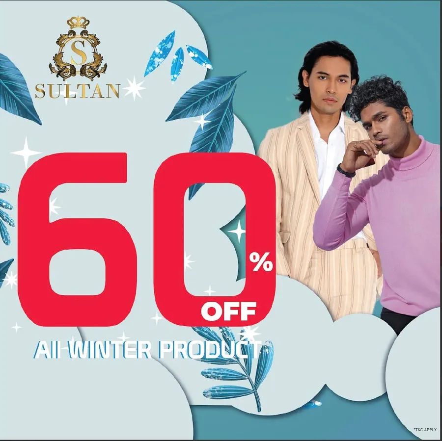 Flat 60% discount on all winter products at SULTAN