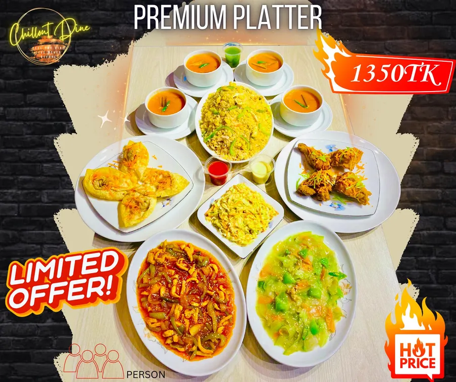 4 Person combo offer only 1350 Tk at Chillout Dine