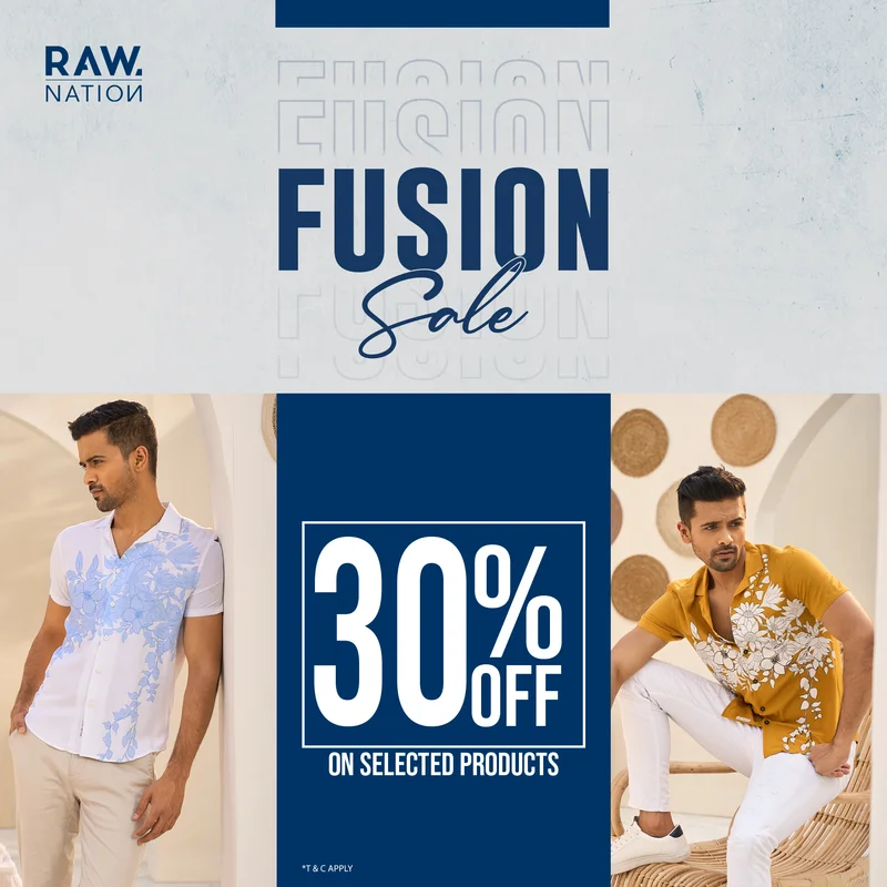 Fusion sale | 𝗙𝗹𝗮𝘁 𝟯𝟬% 𝗢𝗙𝗙  On Selected Products at Raw Nation