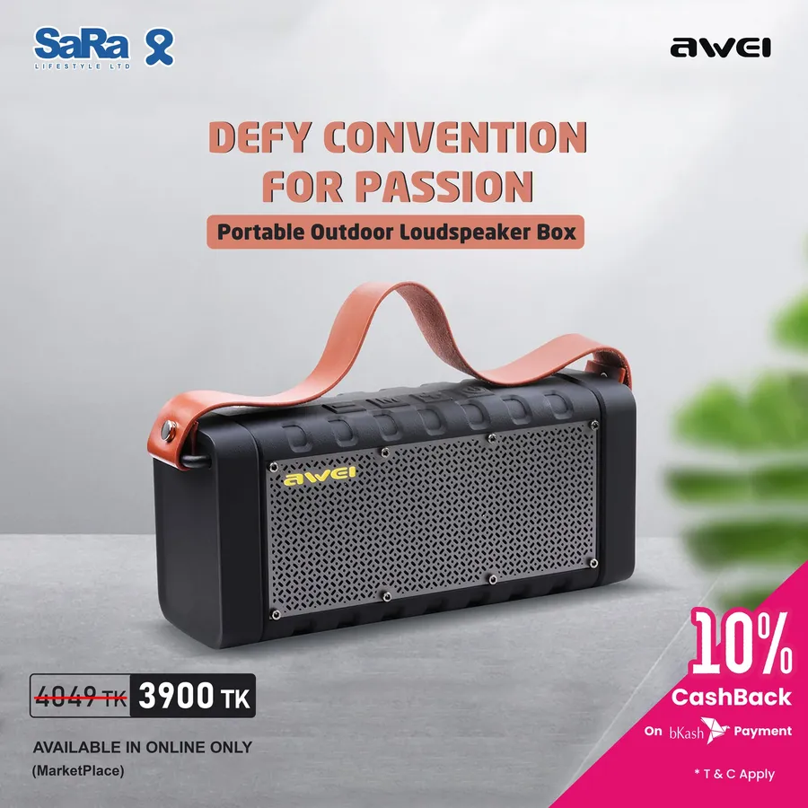 Awei Y668 20W TWS Outdoor Bluetooth Speaker 150 tk off at SaRa Lifestyle Ltd