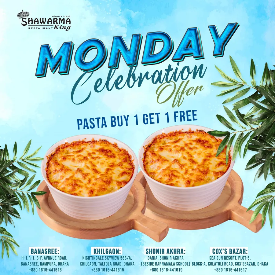 Buy one get one Pasta offer | BOGO Offer at Shawarma King