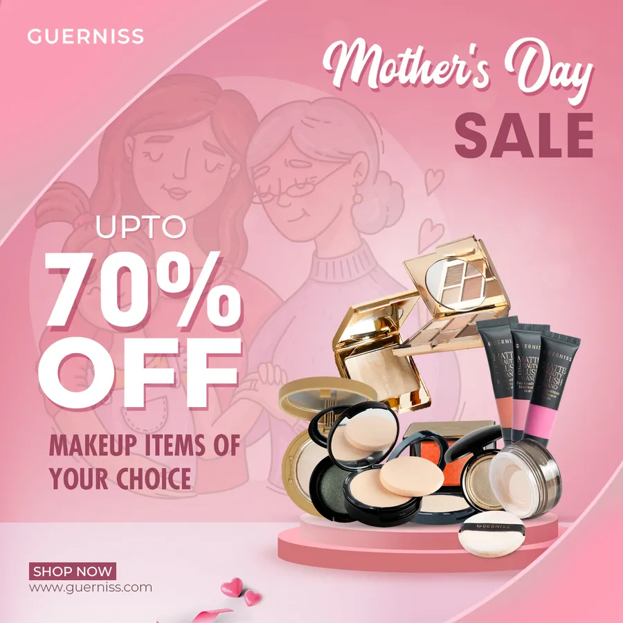 Snag up to 70% OFF on makeup you love — just in time for Mother’s Day at Guerniss