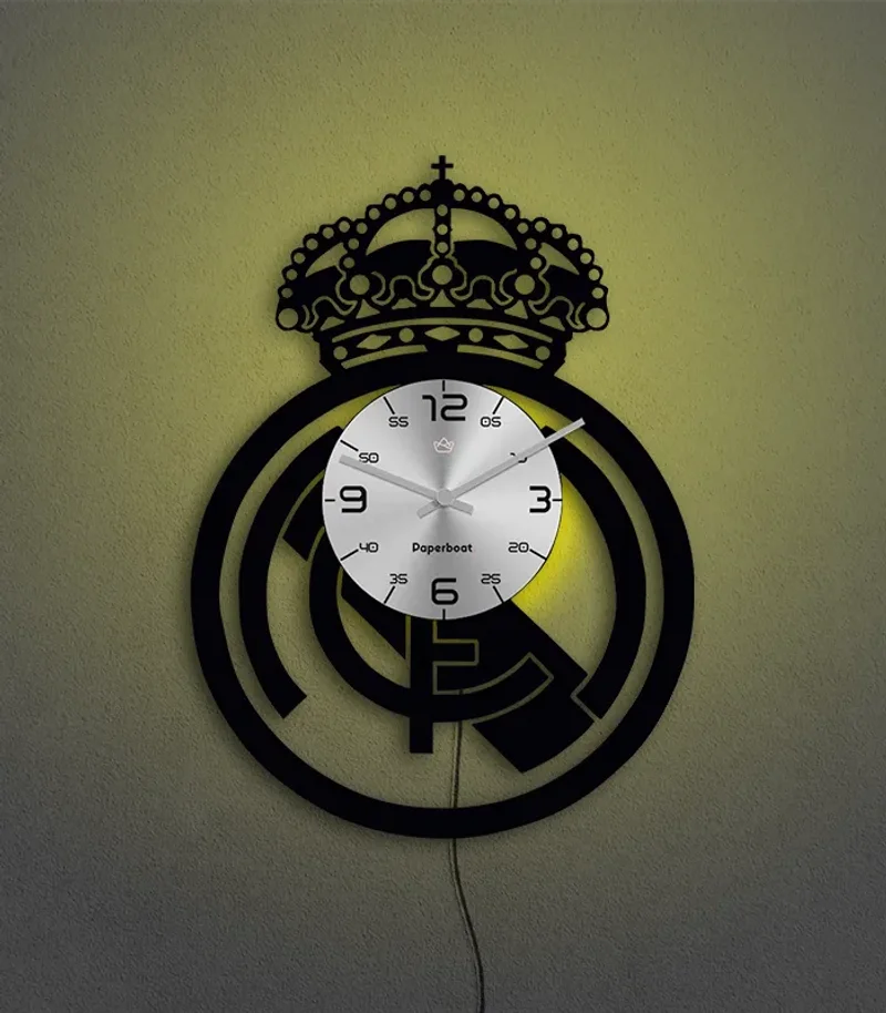 Vinyl Wall Clock Football Club Barcelona | Arsenal | Liverpool | Manchester | Real Madrid at Paperboat