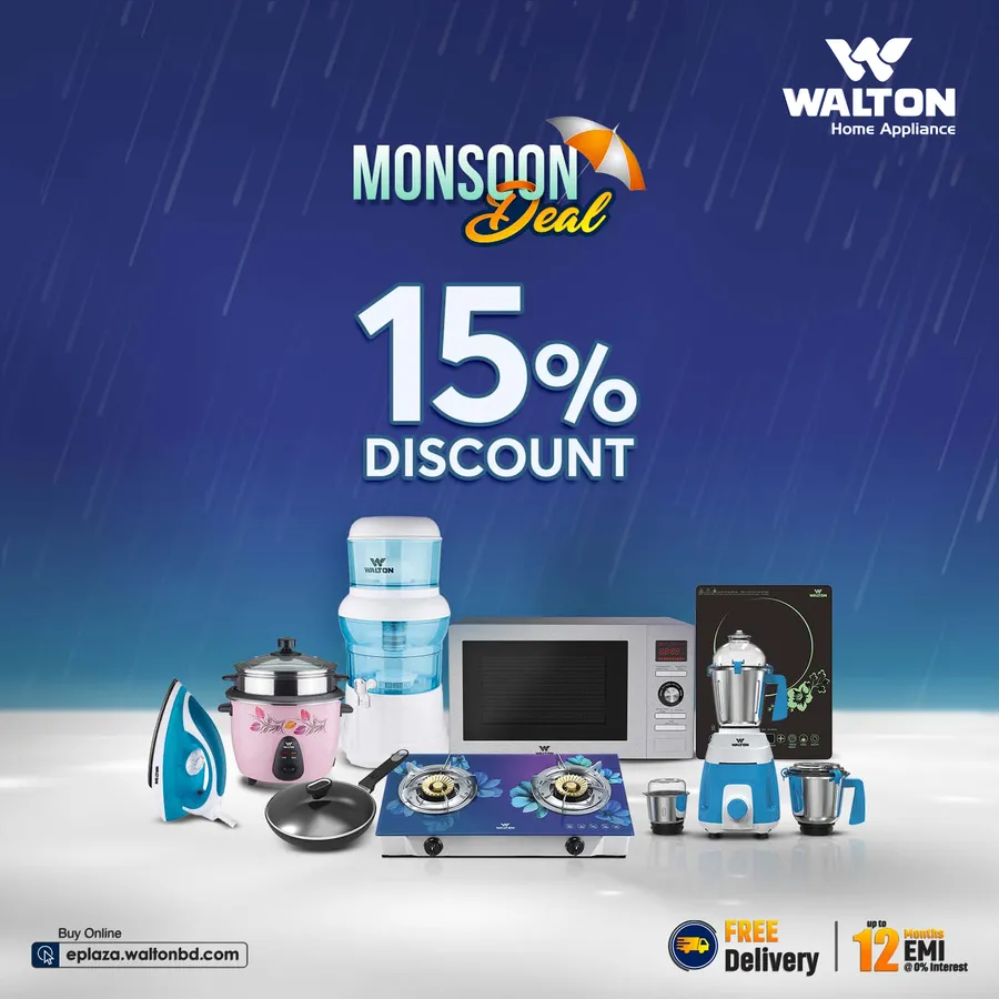 Get 15% Discount On Home Appliance Products Plus Free Delivery at Walton