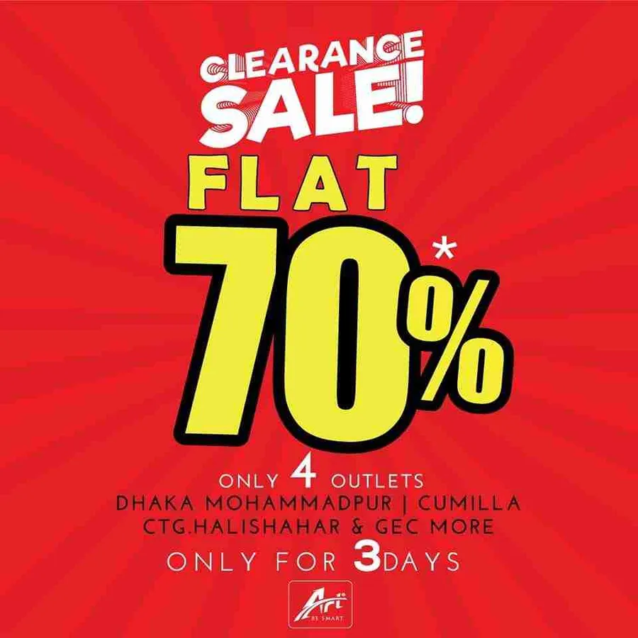 Flat 70% discount at ART