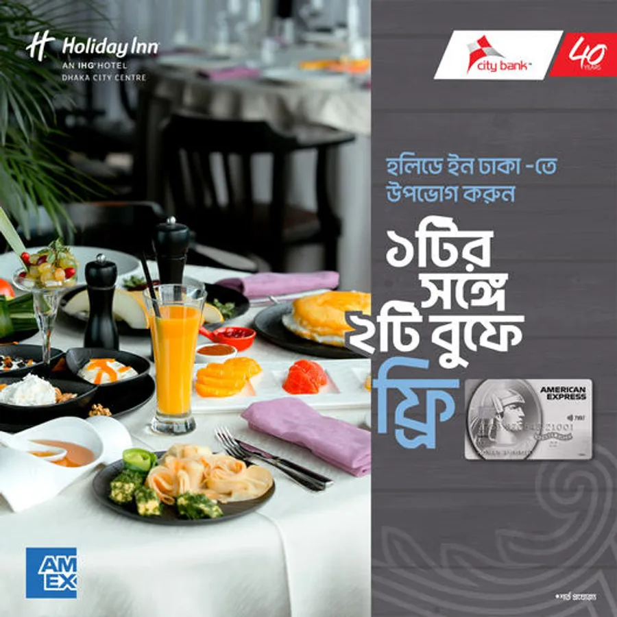 Buy One Buffet Get 2 Buffet Free Using City Bank American Express Platinum Credit Card