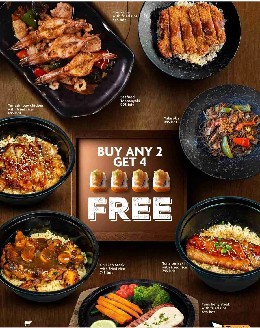 Buy 2 get 4 offer at sizzling steak Bangladesh