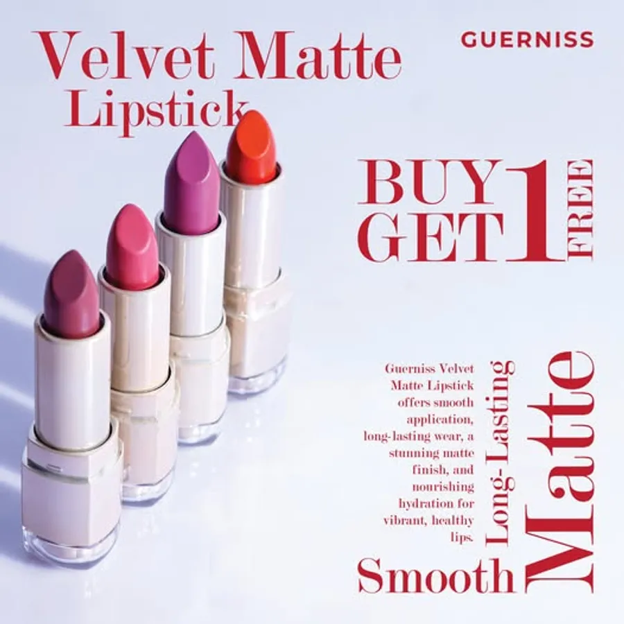Velvet Matte Lipstick now on BUY ONE GET ONE OFFER at Guerniss