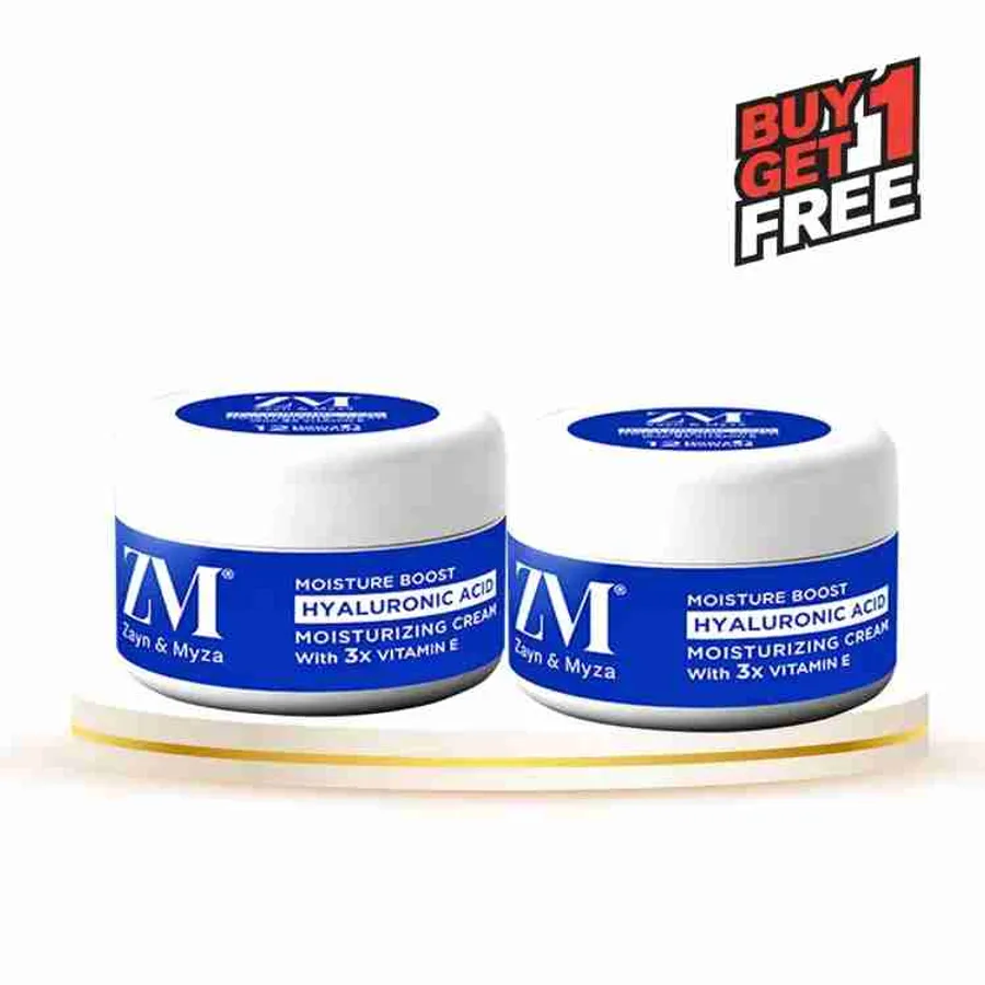 Zayn & Myza Moisture Boost Hyaluronic Acid Moisturizing Cream with 3x Vitamin E (50gm) - B1G1