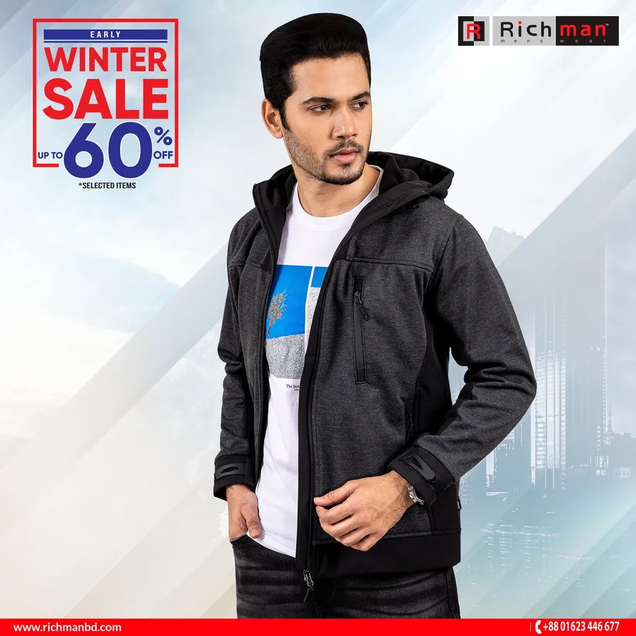 Get upto 60% discount on selected items winter sale at Richman