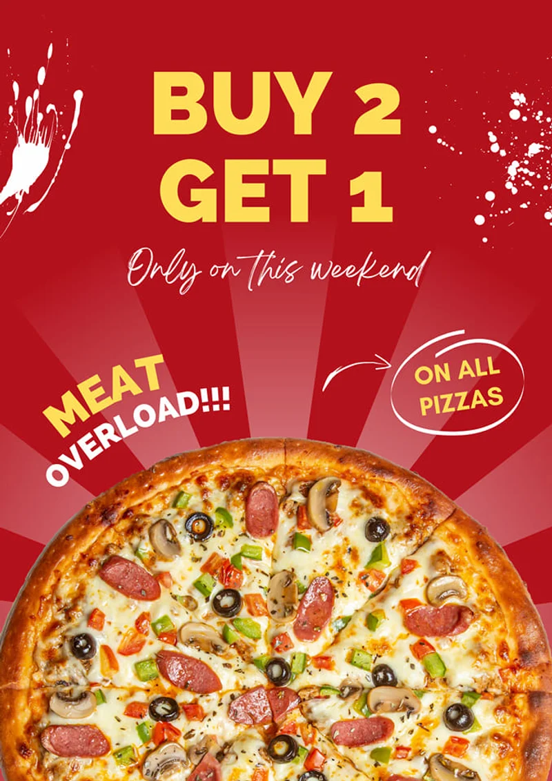 Buy 2 Pizzas And Get One Free at Second Wife Cafe Demra Road